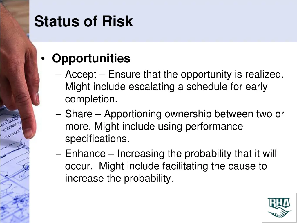 status of risk 1