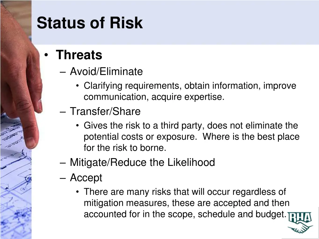 status of risk