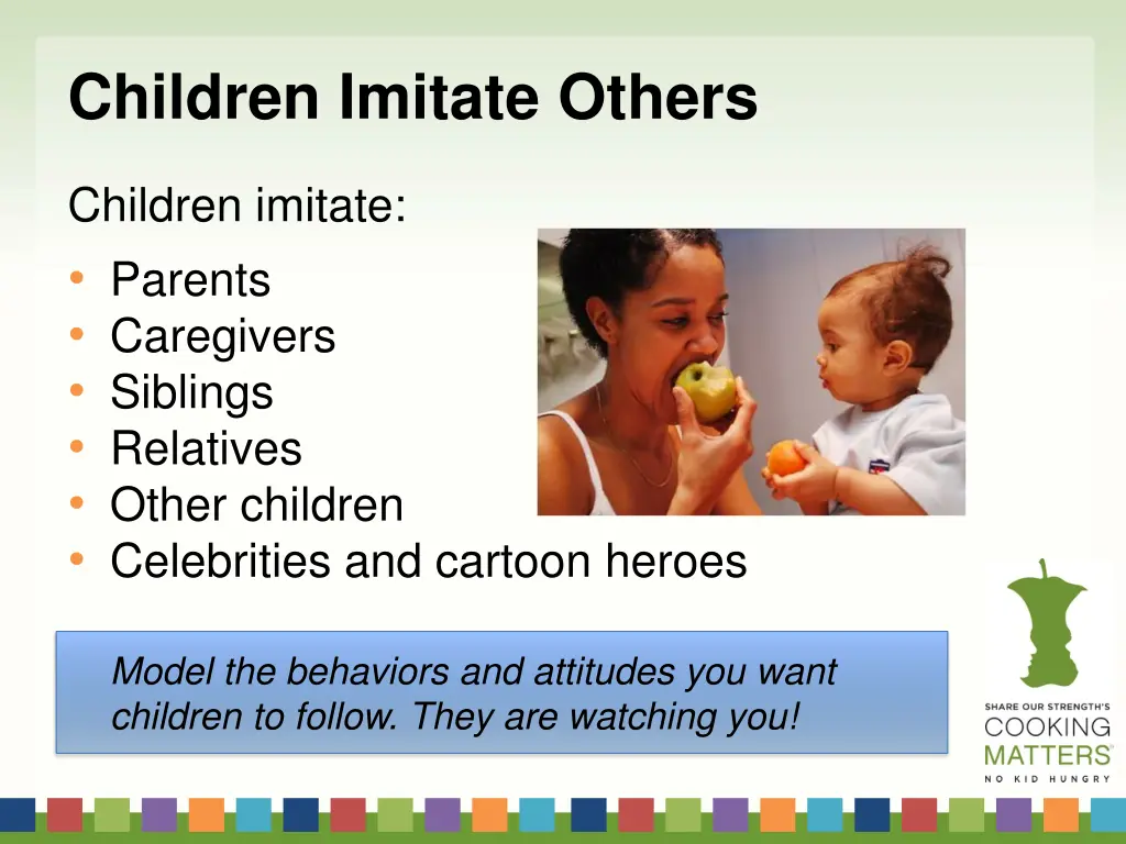 children imitate others