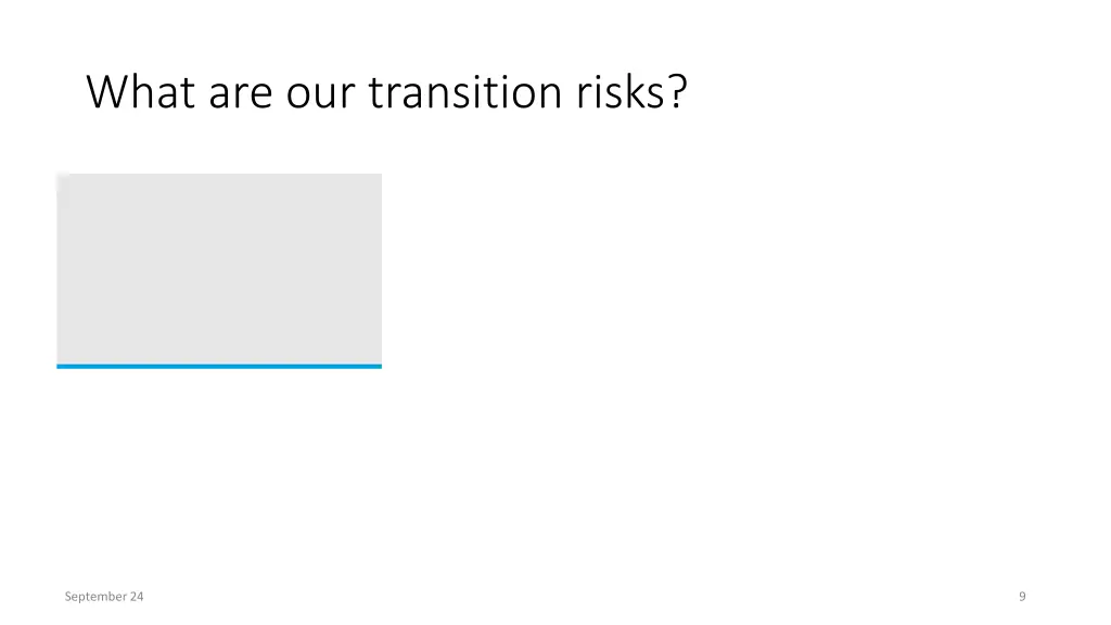 what are our transition risks