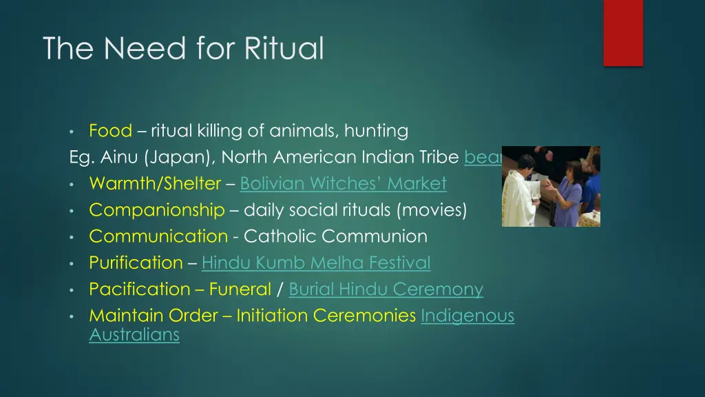 the need for ritual