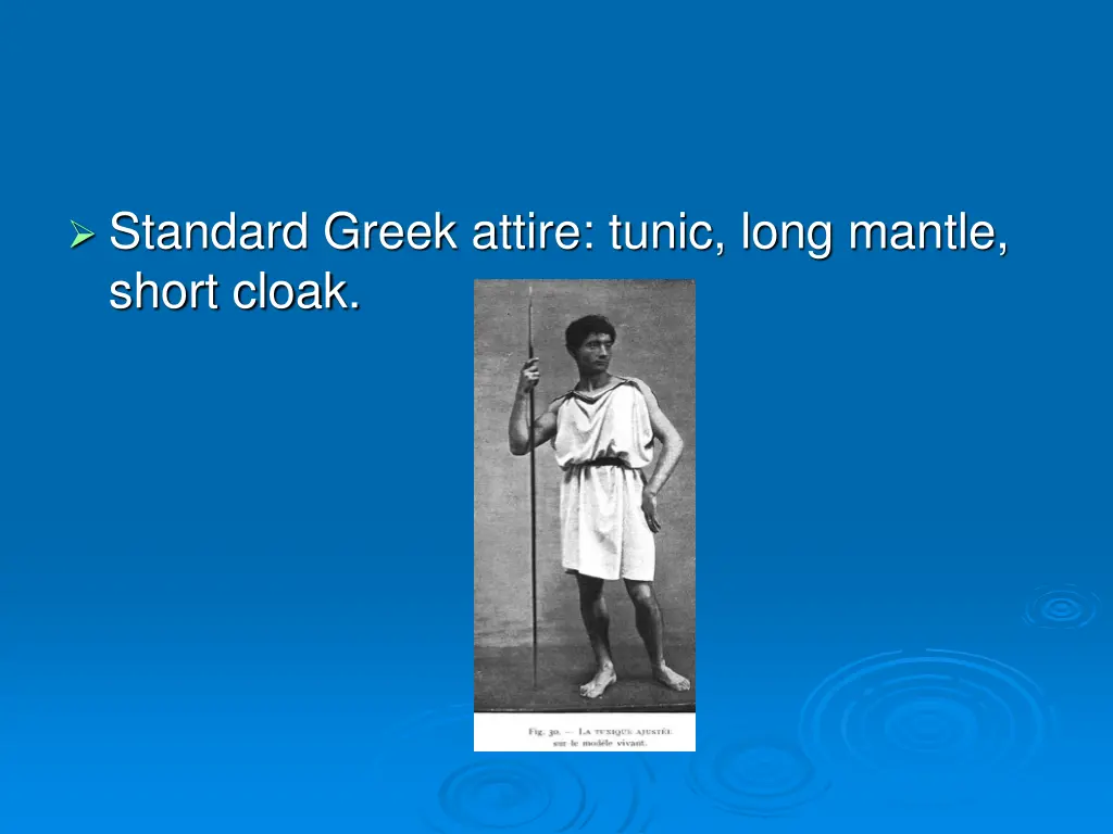 standard greek attire tunic long mantle short