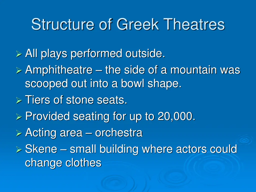 structure of greek theatres