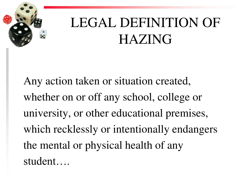 legal definition of hazing 1