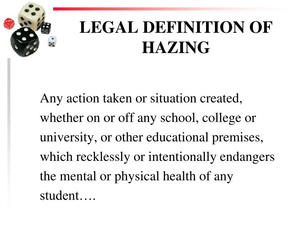 legal definition of hazing