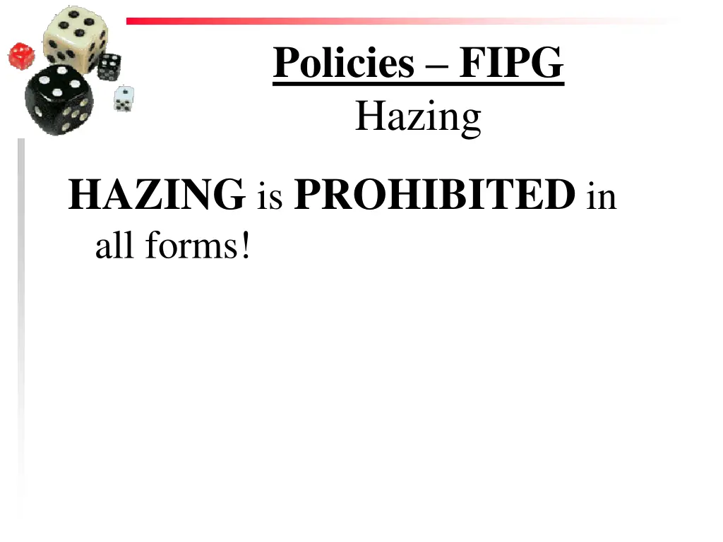 policies fipg hazing