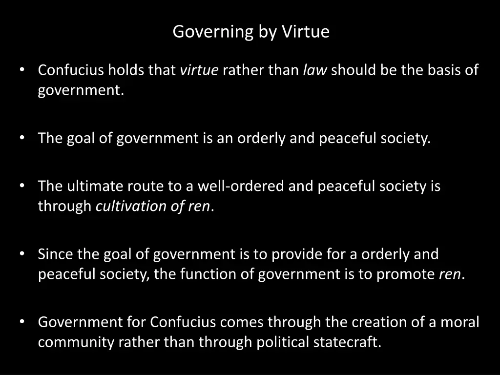 governing by virtue