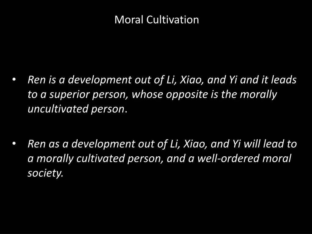 moral cultivation