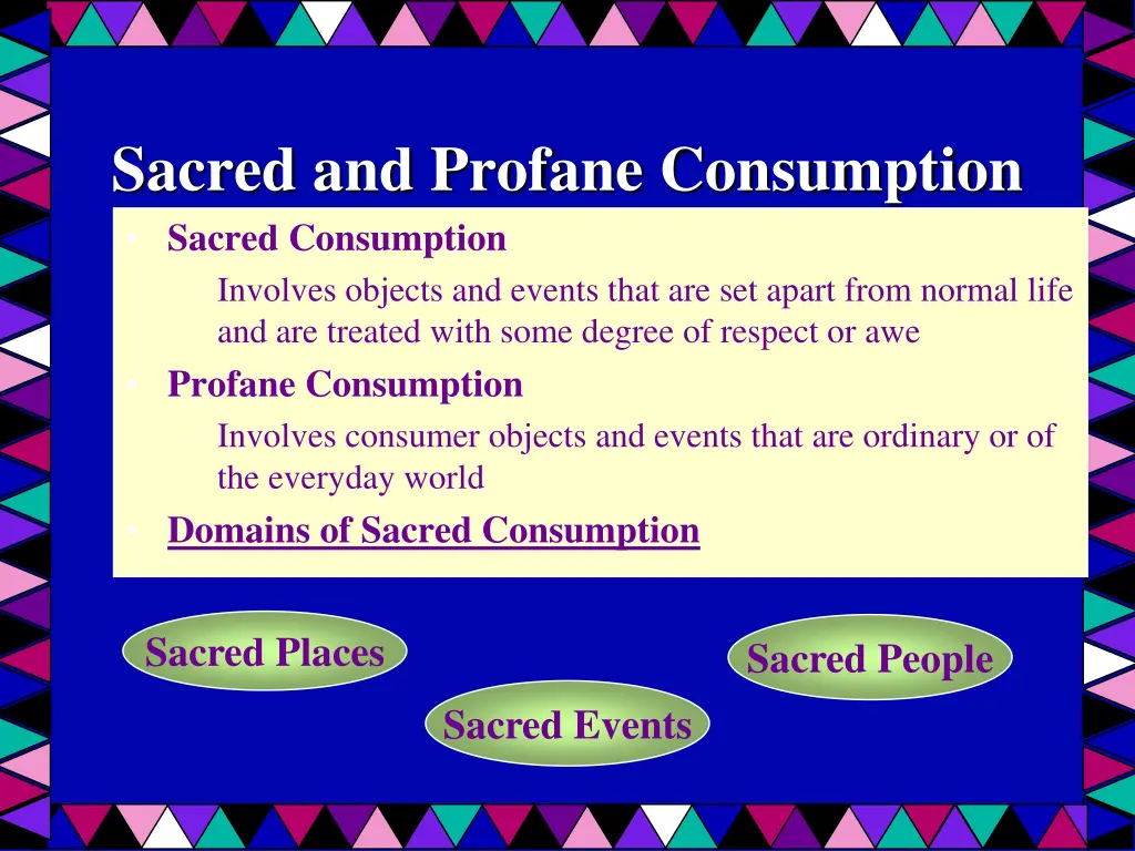 sacred and profane consumption sacred consumption