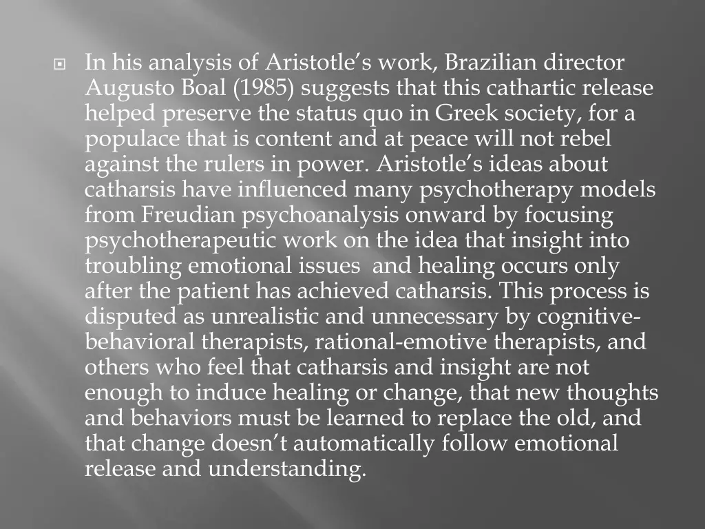 in his analysis of aristotle s work brazilian