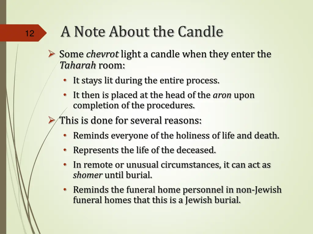 a note about the candle