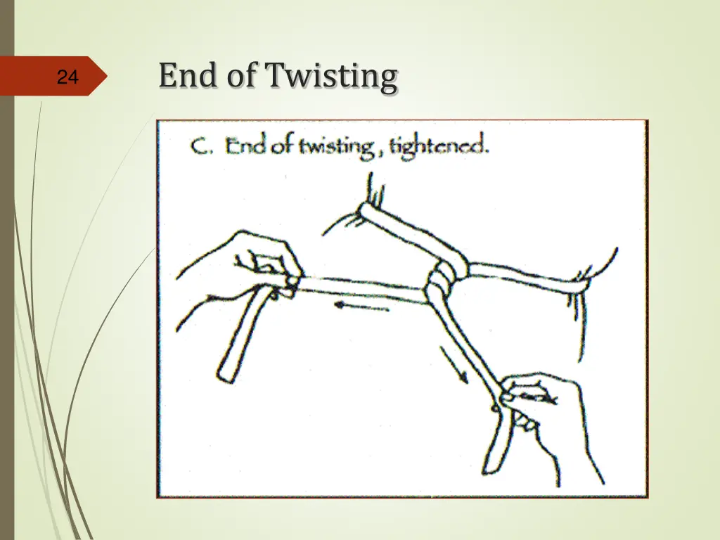 end of twisting