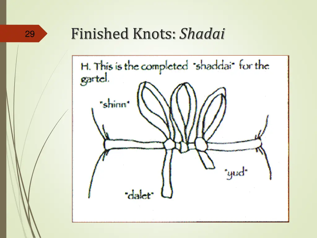 finished knots shadai