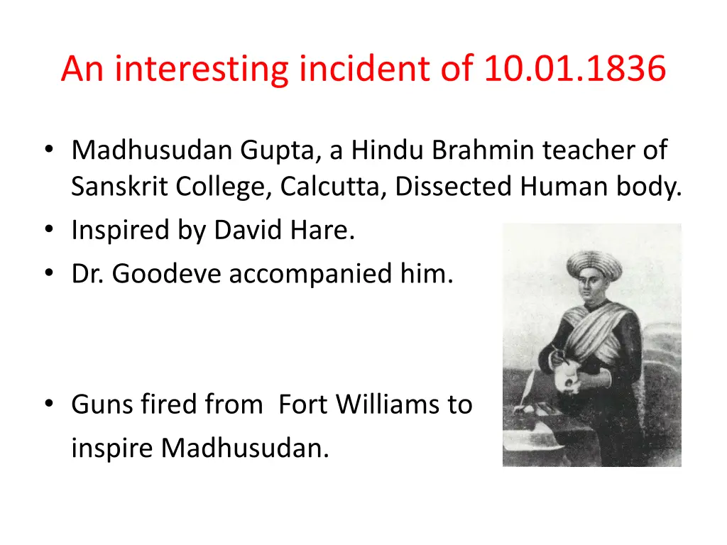 an interesting incident of 10 01 1836