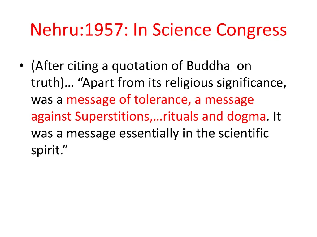 nehru 1957 in science congress