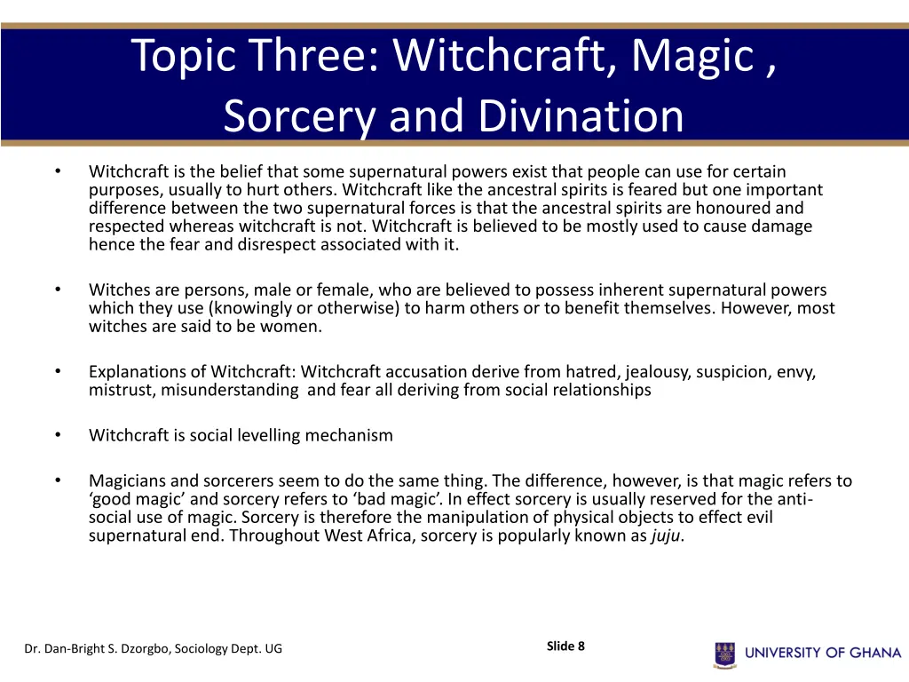 topic three witchcraft magic sorcery