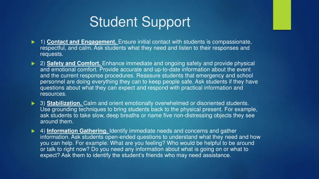 student support