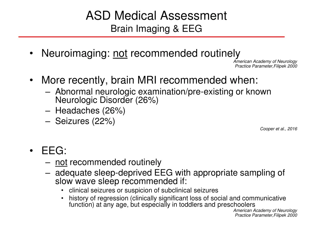 asd medical assessment brain imaging eeg