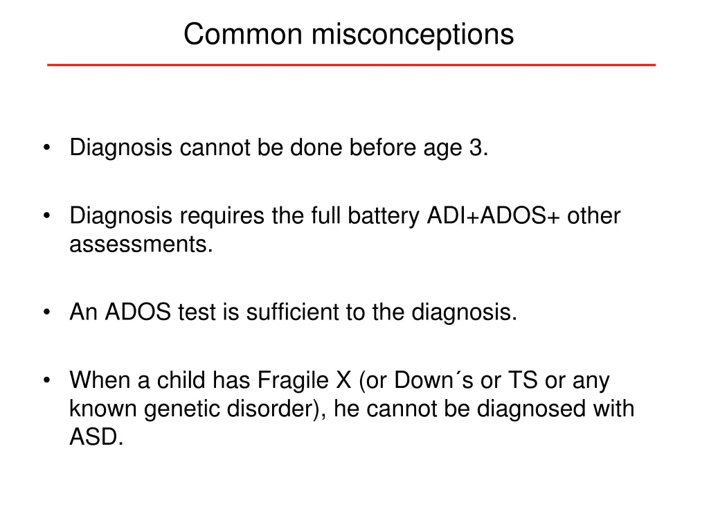 common misconceptions