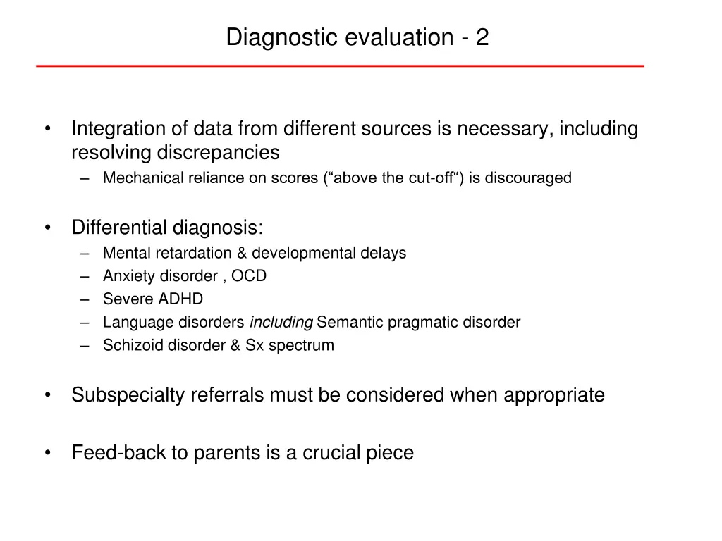 diagnostic evaluation 2