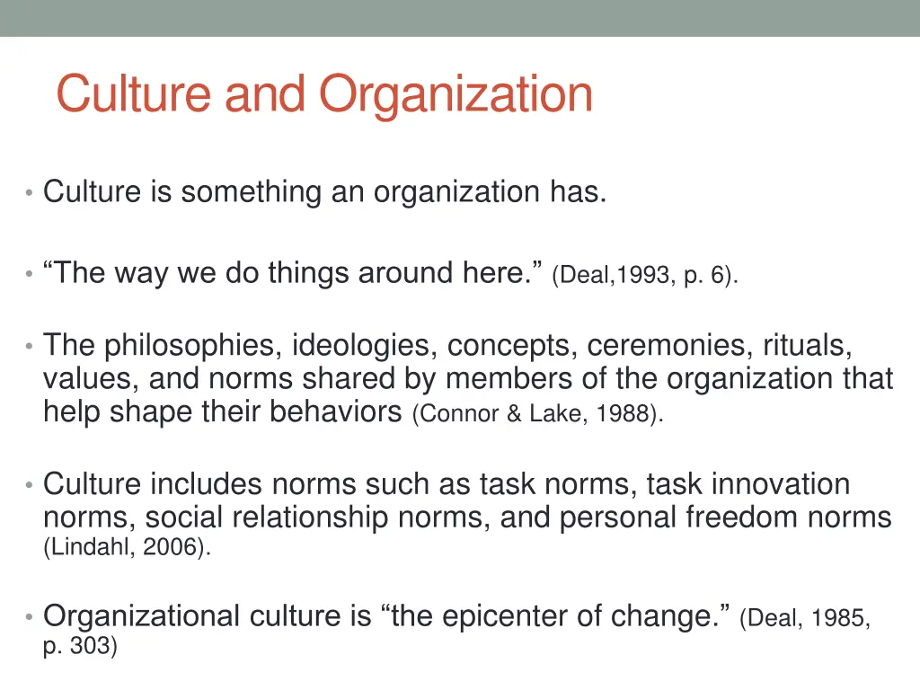 culture and organization