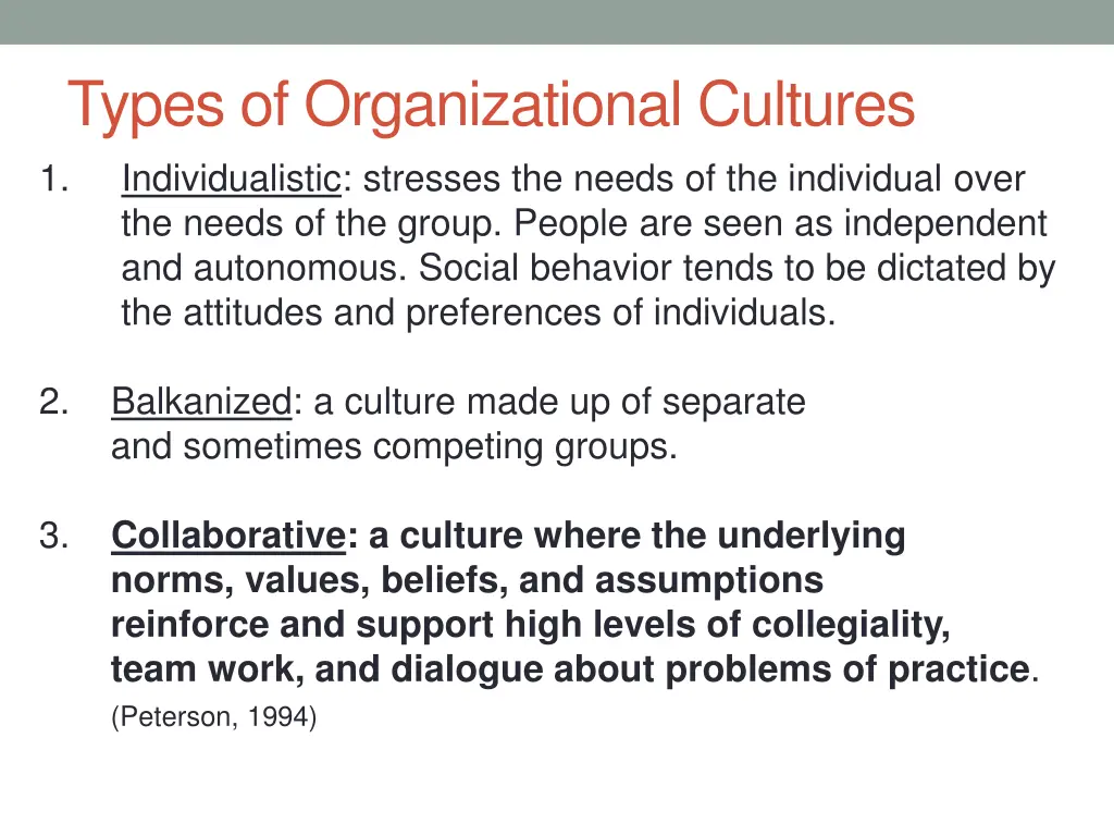 types of organizational cultures