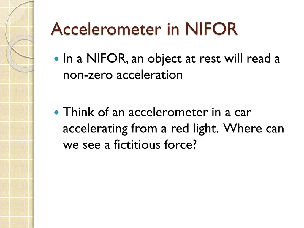 accelerometer in nifor