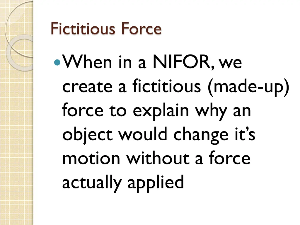 fictitious force