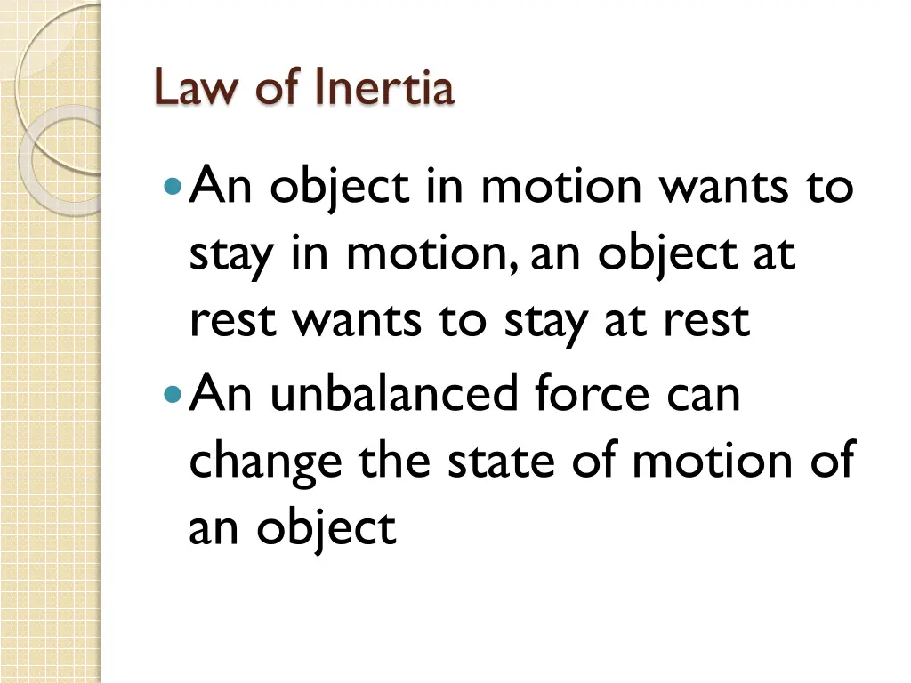 law of inertia