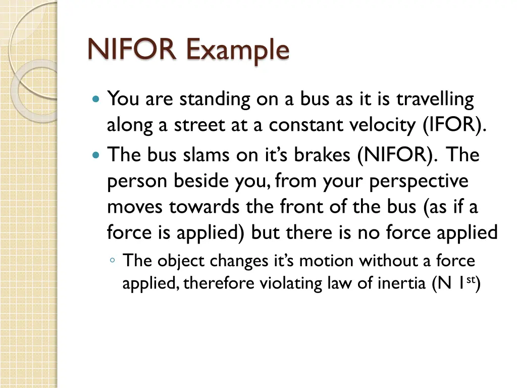 nifor example