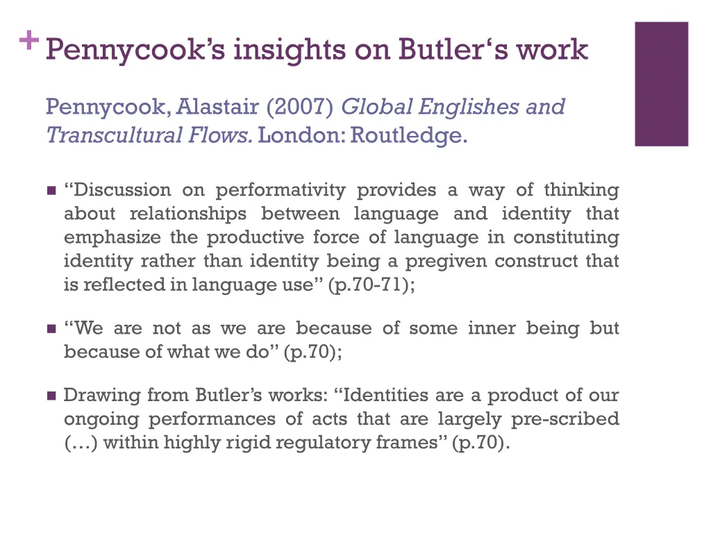 pennycook s insights on butler s work