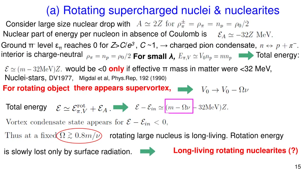 a rotating supercharged nuclei nuclearites