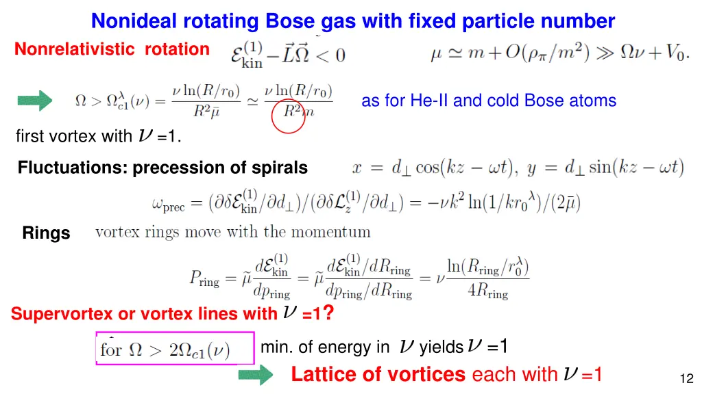 nonideal rotating bose gas with fixed particle