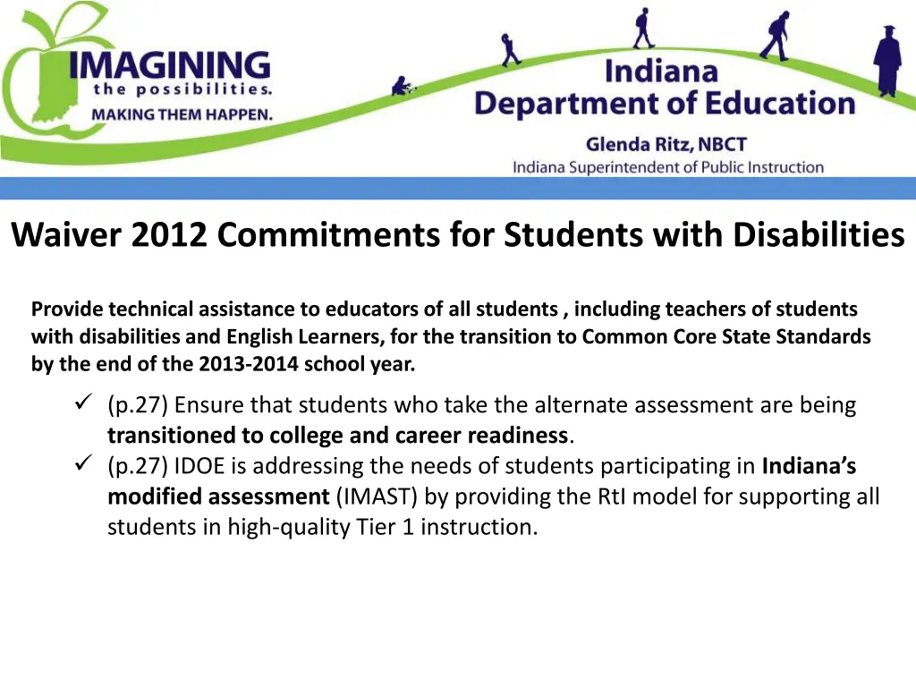 waiver 2012 commitments for students with 1