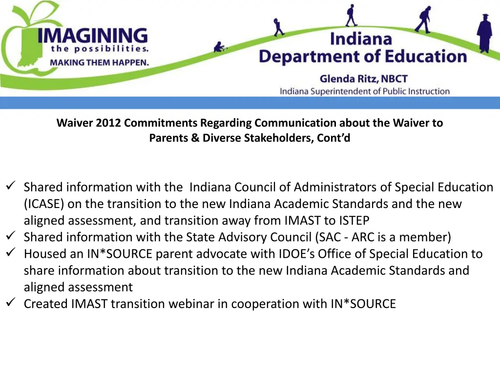 waiver 2012 commitments regarding communication