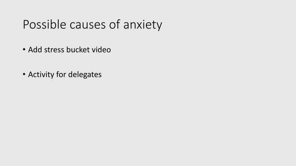 possible causes of anxiety