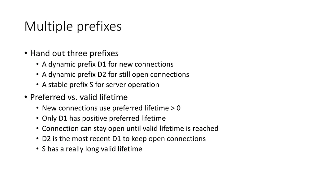 multiple prefixes