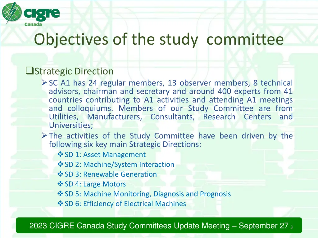 objectives of the study committee