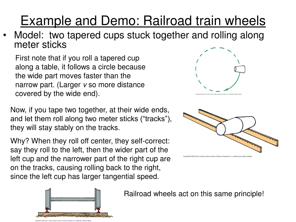 example and demo railroad train wheels model