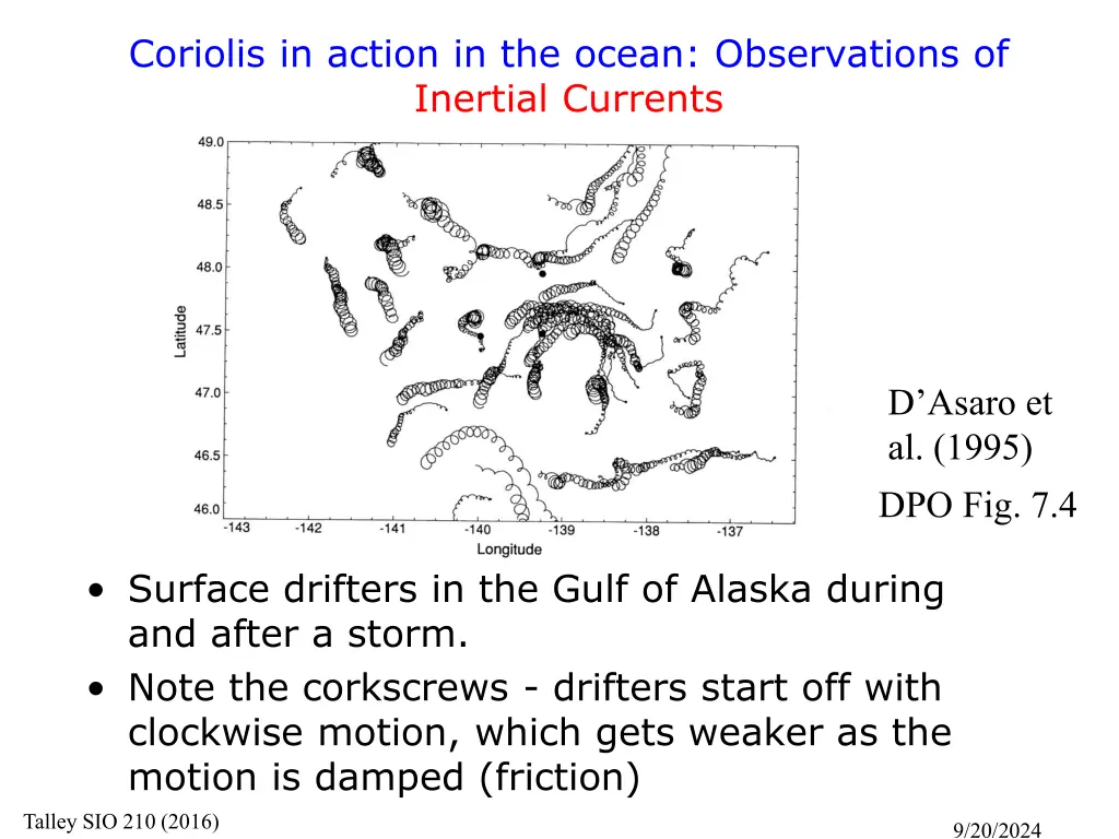 coriolis in action in the ocean observations