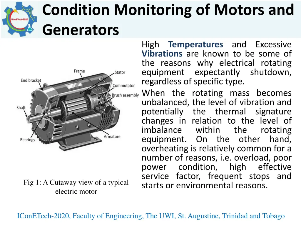 condition monitoring of motors and generators