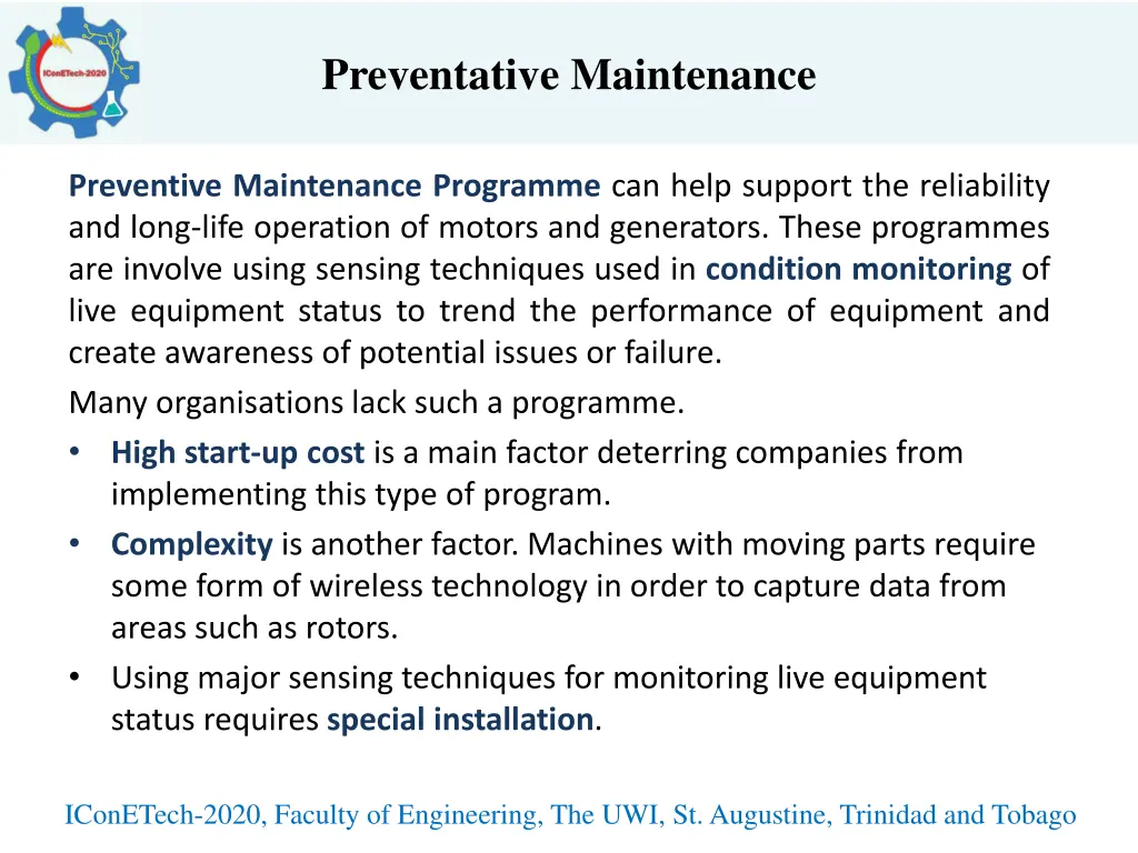 preventative maintenance