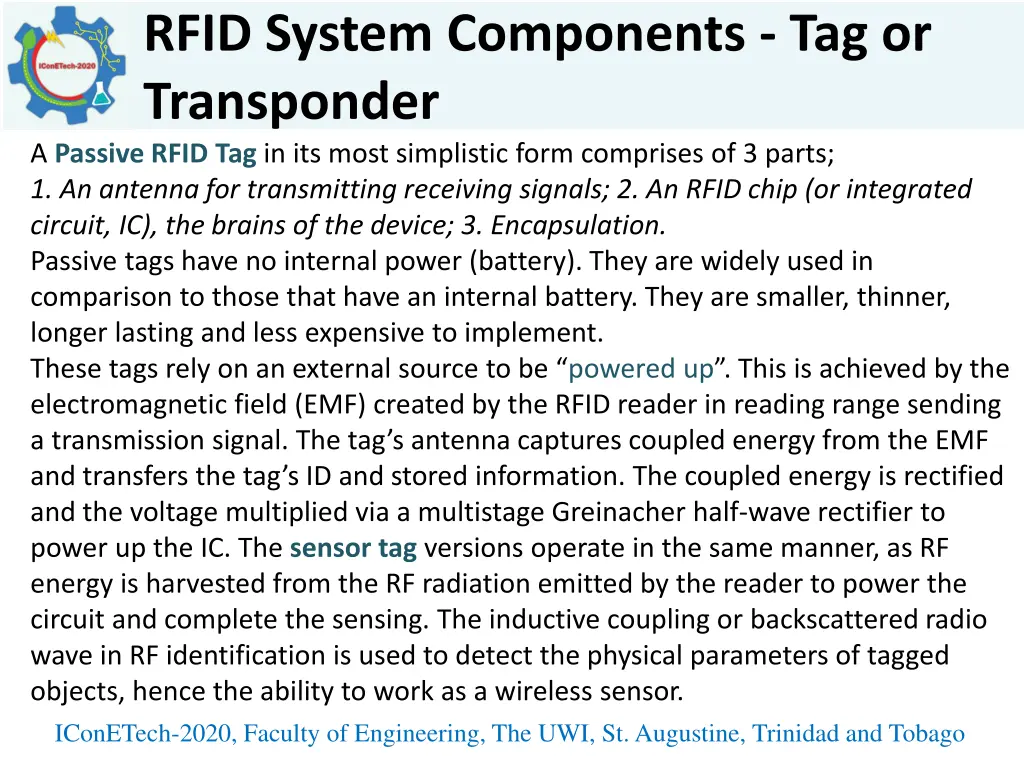 rfid system components tag or transponder