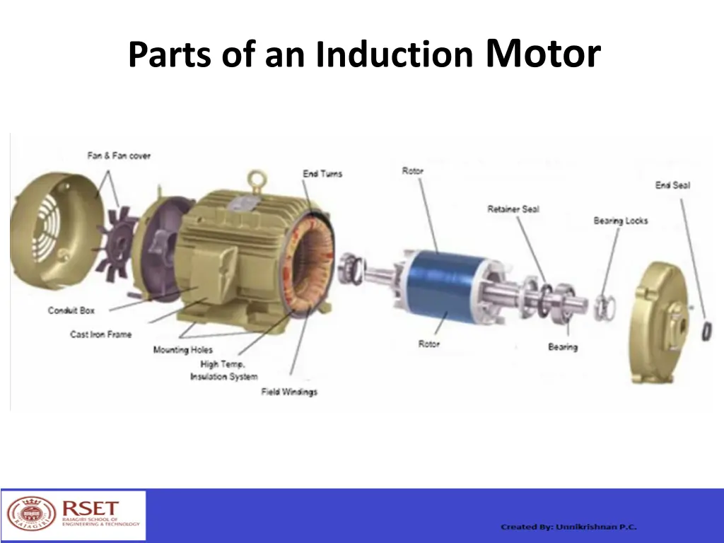 parts of an induction motor