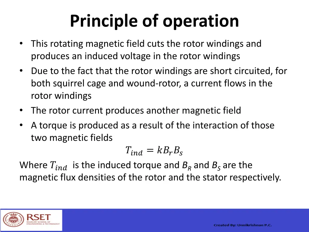 principle of operation