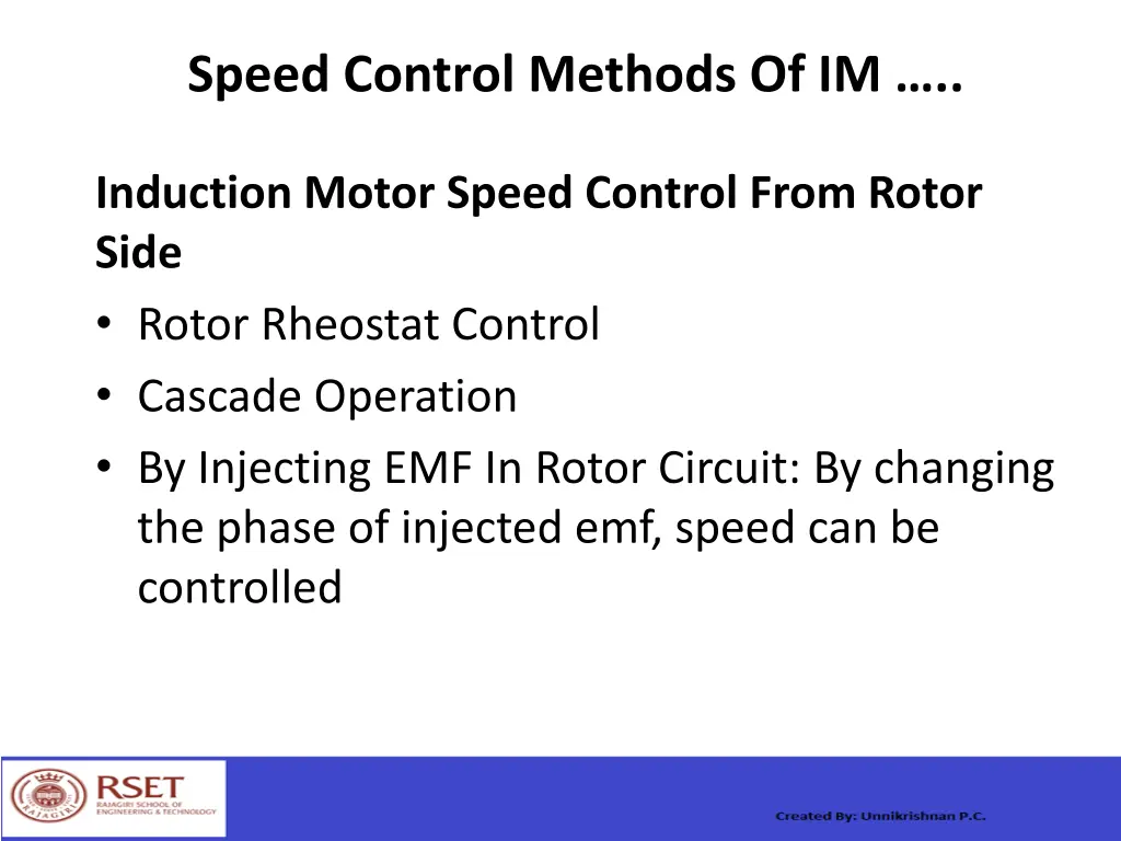 speed control methods of im 1