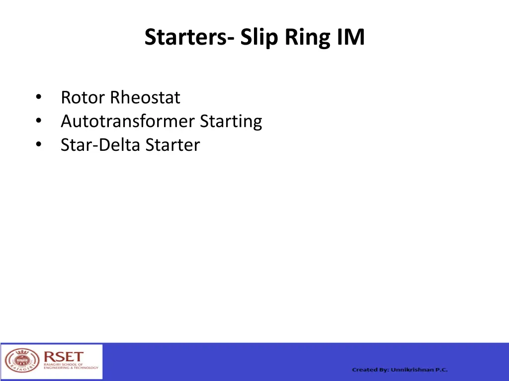 starters slip ring im