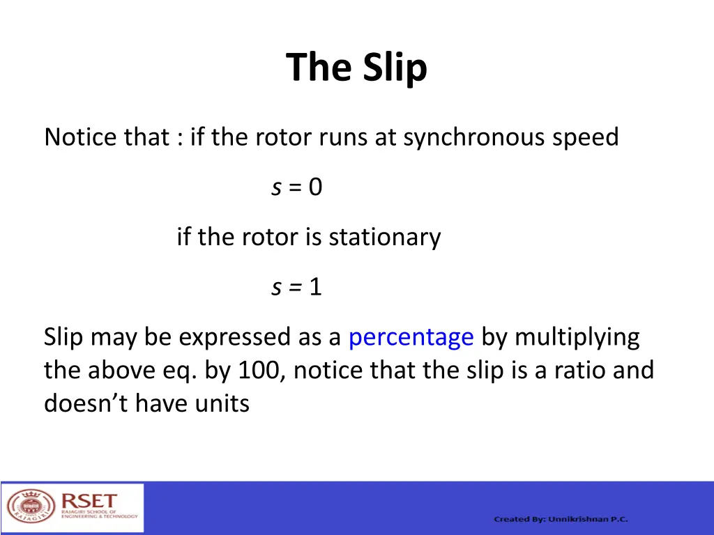 the slip