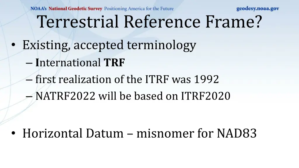 terrestrial reference frame