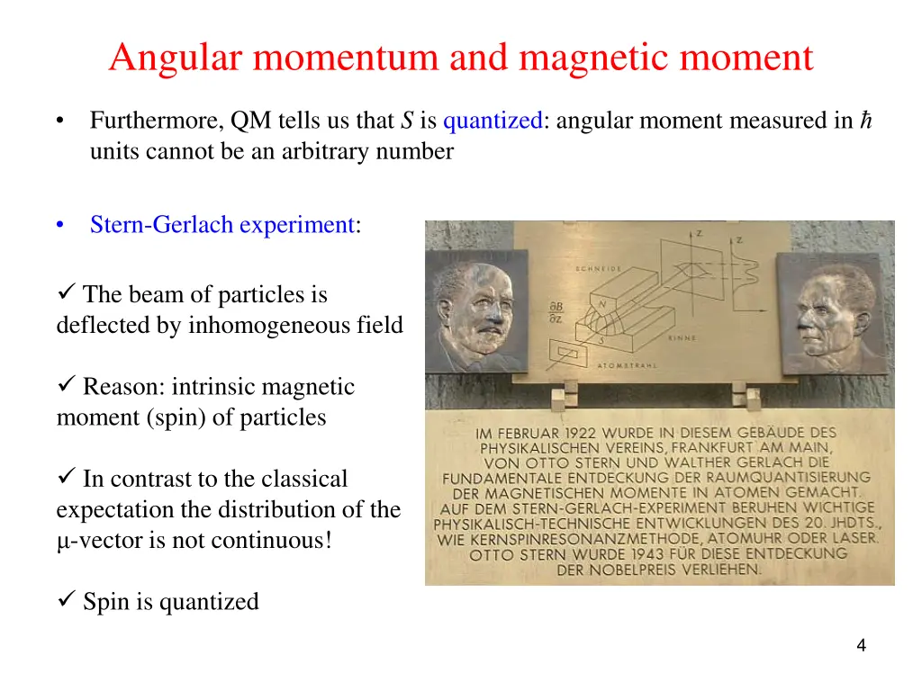 angular momentum and magnetic moment 1